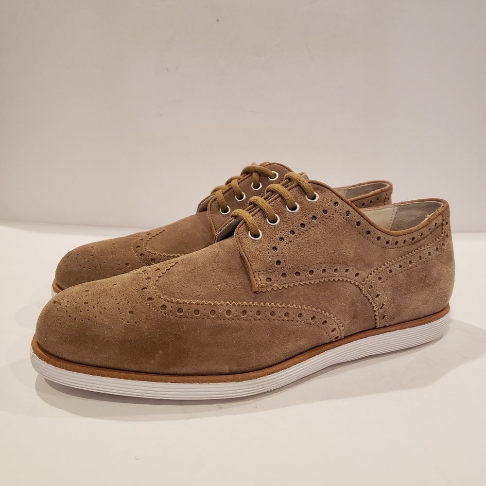 Santoni Wing Tip Mens Suede Shoes 10.5